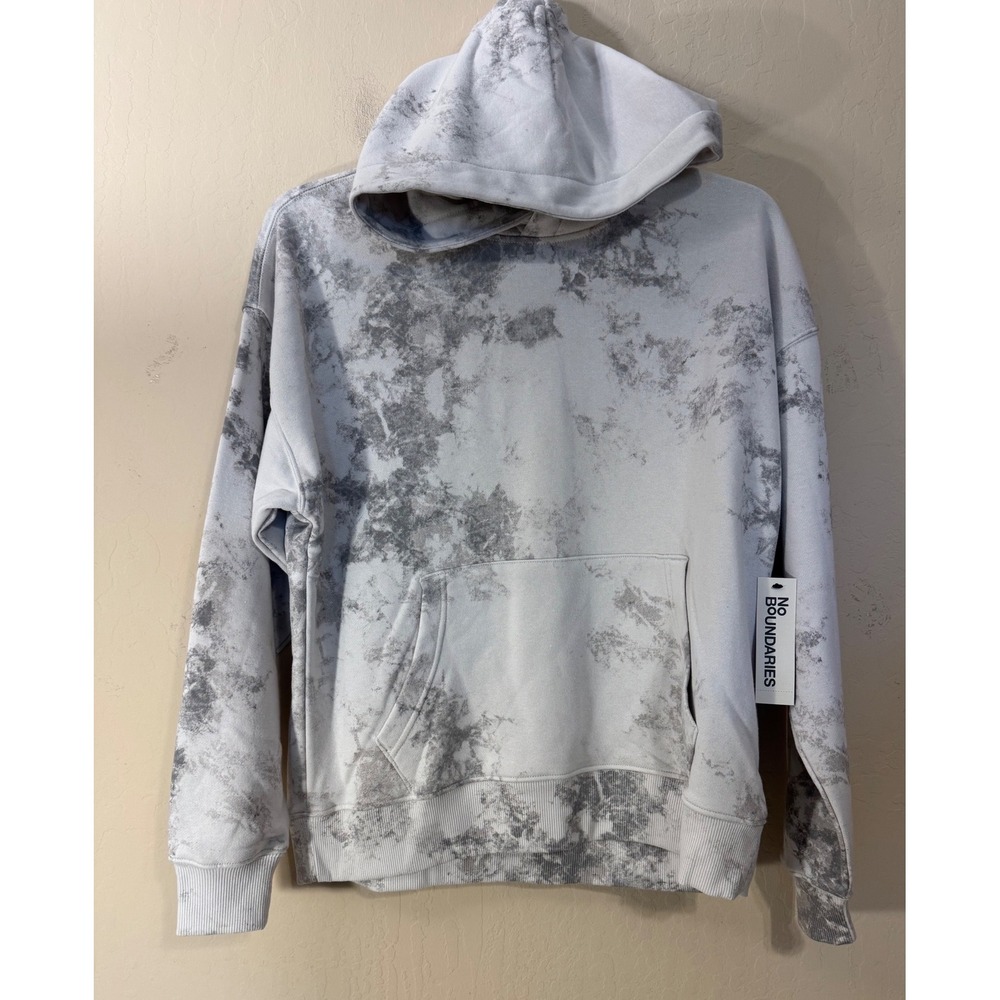 No Boundaries Hoodie Men S Small Grey Tie-Dye Pullover Sweatshirt NEW